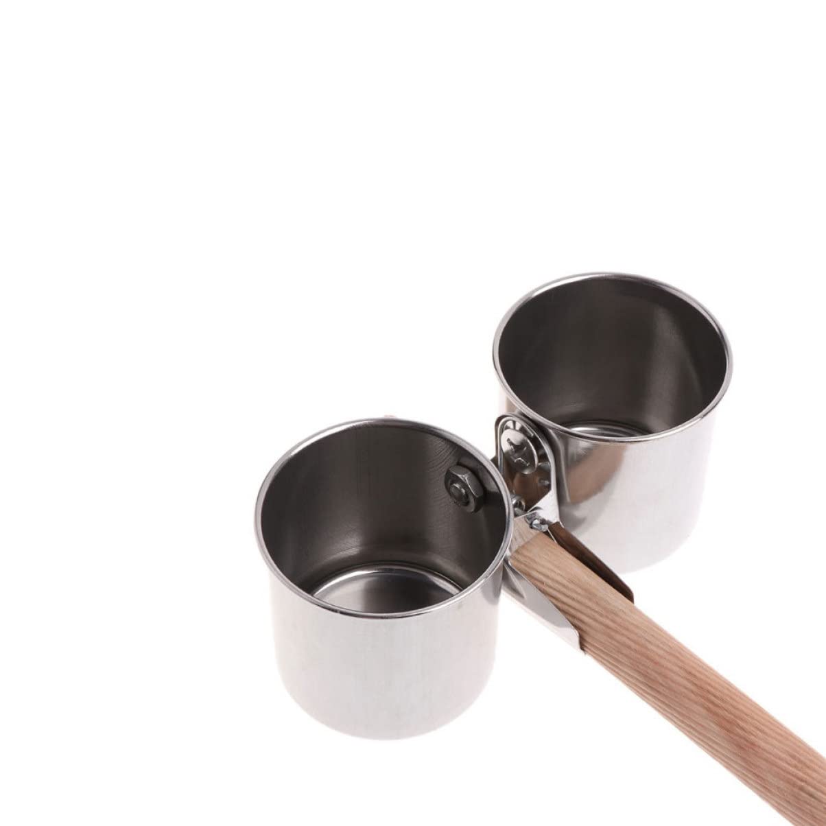 6pcs Stainless Steel Bird Feeding Bowls with Hanging Clamps - Durable Cage Mounted Dishes for Cockatiels, Parakeets & Budgies - Perfect for Small Pet Birds in Cages, Aviaries or Travel Carriers