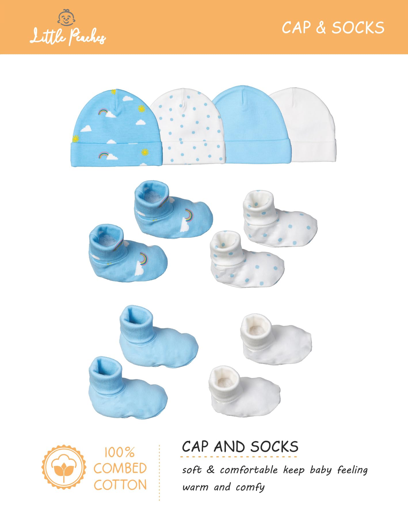 Soft 100% Cotton Newborn Baby Girl Clothes Set - Essential Outfits for 0-6 Months | Breathable & Comfortable Baby Girl Gifts | Perfect for Daily Wear, Photo Shoots & Special Occasions