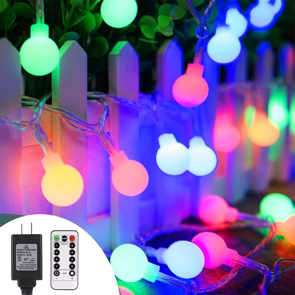 40ft 100 LED Solar String Lights with Timer & Remote - 8 Lighting Modes, Energy Efficient Outdoor Fairy Lights for Christmas, Garden, Patio, Bedroom, and Wedding Decorations