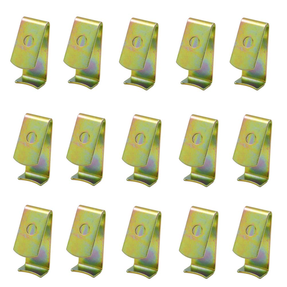 V-house 15-Pack Heavy Duty Steel Flowerpot Clips - Durable Plant Pot Hangers & Hooks for 5” to 8” Terra Cotta Pots - Rainbow Gold Garden Decor - Perfect for Indoor/Outdoor Plant Display, Vertical Gardens & Balcony Decoration