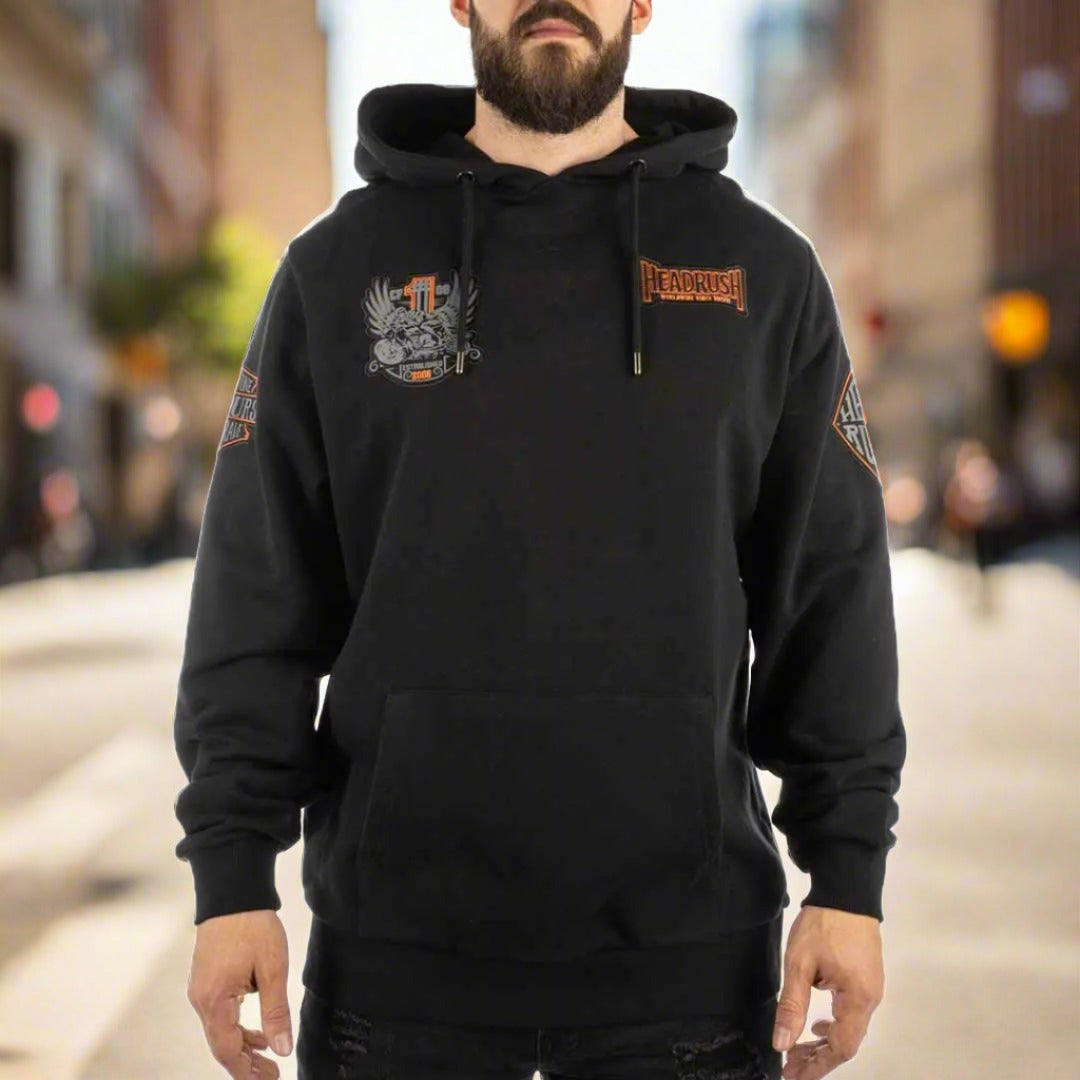 Headrush Men's Worldwide Pullover Hoodie - Soft Cotton Fleece Hooded Sweatshirt for Casual Wear & Outdoor Activities | Perfect for Travel, Gym & Everyday Comfort