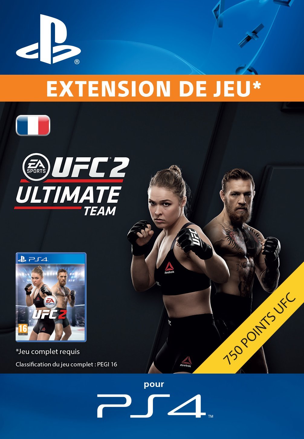 EA SPORTS UFC 2 - 750 UFC Points PSN Code for PS4 (French Account) - Unlock Fighters & Customization for Ultimate UFC Gaming Experience