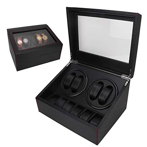 Automatic Watch Winder Box 4+6 Display for Mechanical Watches - Home & Office Use
