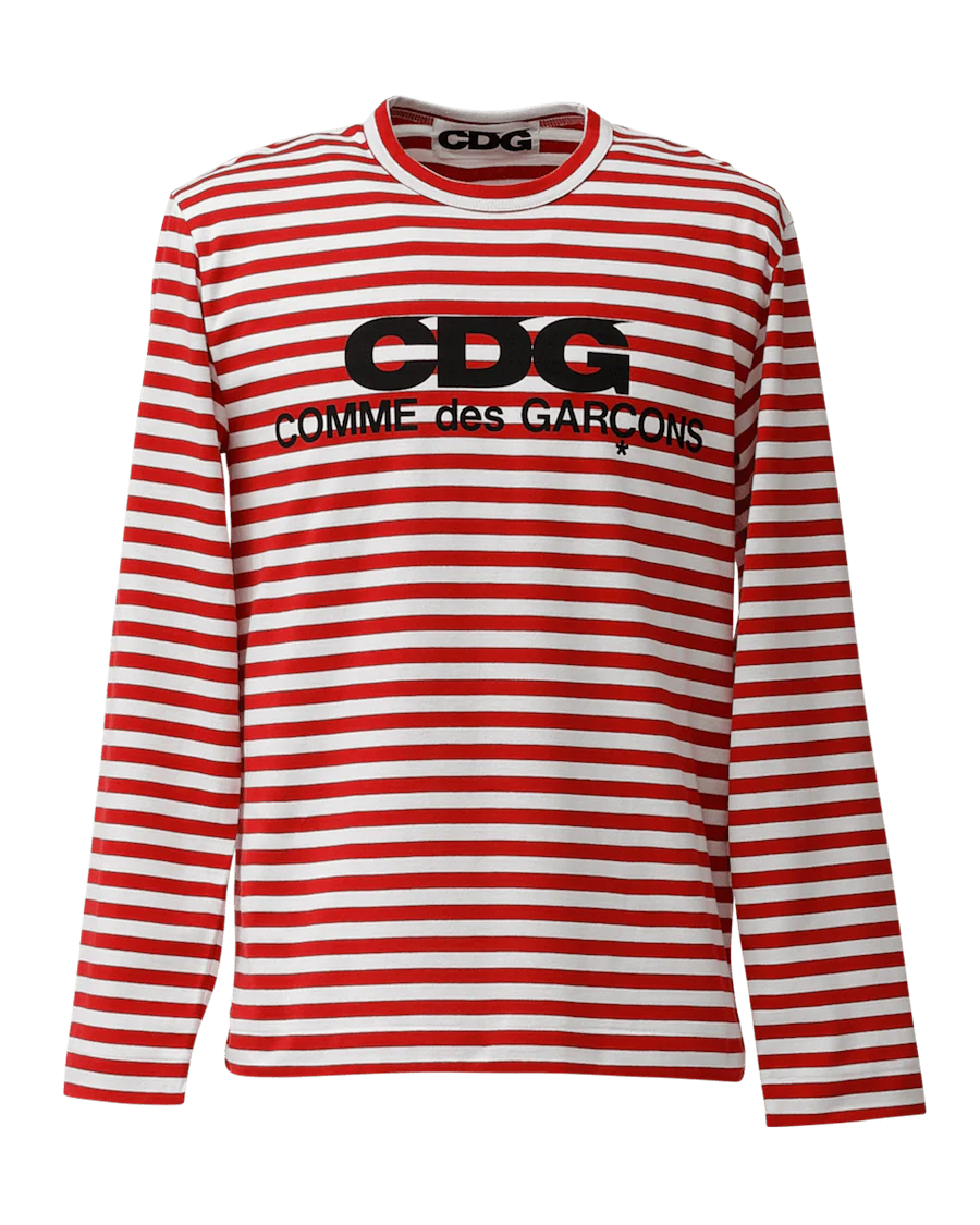 Comme des Garçons CDG Striped Long Sleeve T-Shirt for Men & Women - Casual Streetwear Fashion for Everyday Wear