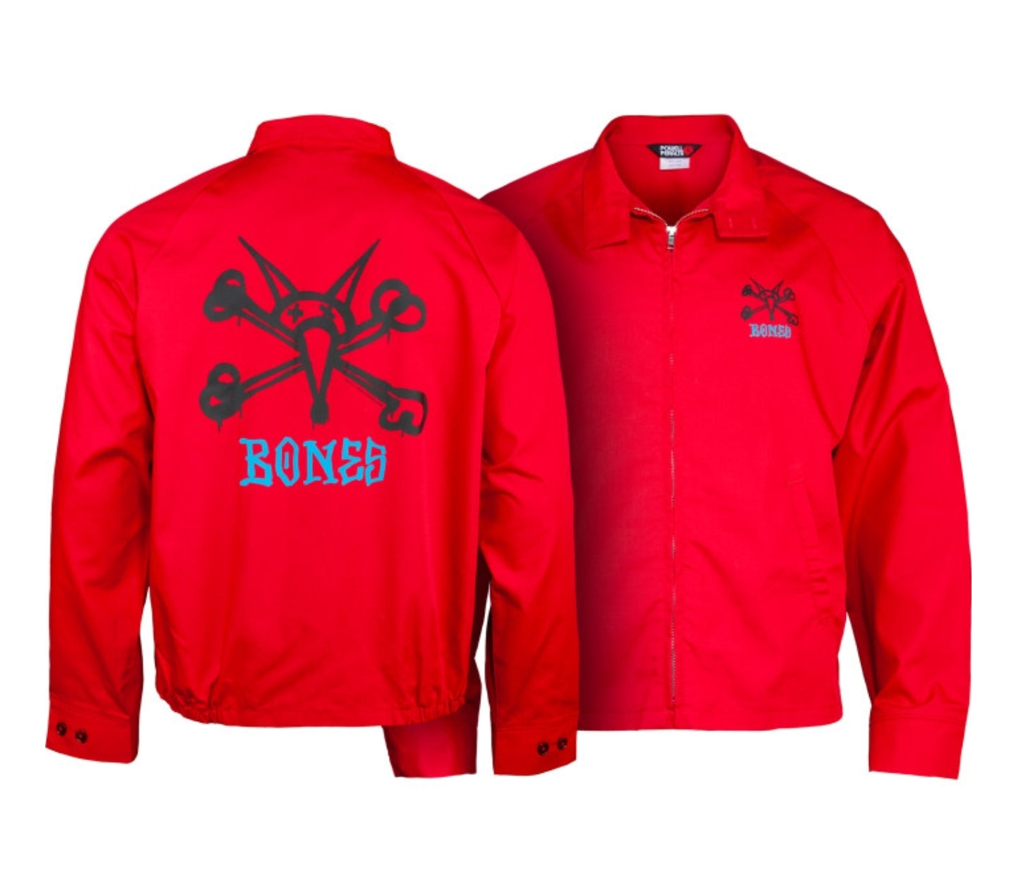 Powell Peralta RAT BONES Jacket XXL Red - Vintage Skateboard Jacket for Men, Streetwear Fashion, 90s Skate Style Outerwear
