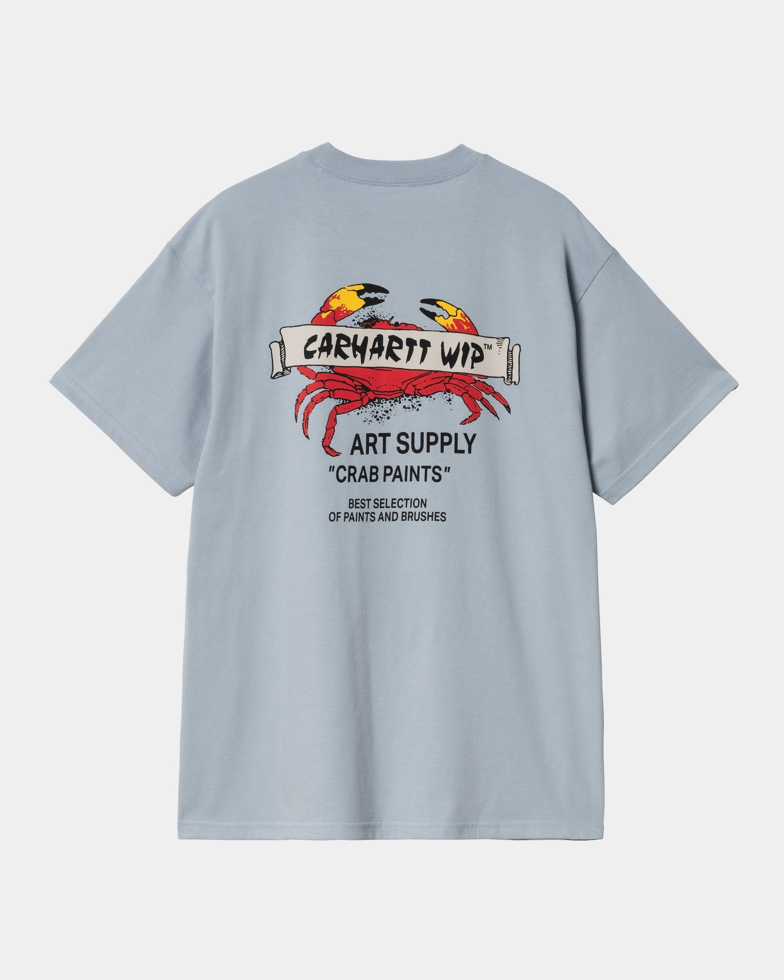 Stylish Crab Print T-Shirt in Frosted Blue | Trendy Graphic Tee for Casual Wear, Beach Outings & Summer Fashion