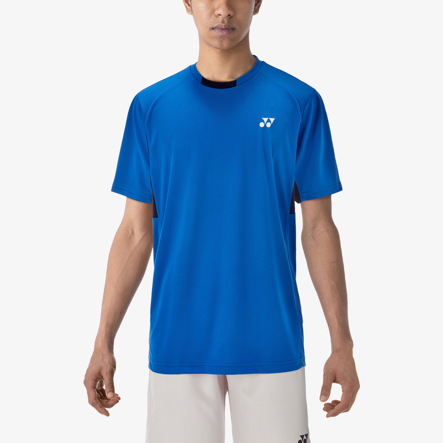 Yonex Men's Tennis Shirt 10810 - Moisture Wicking Performance Top in Blast Blue for Competitive Matches & Training