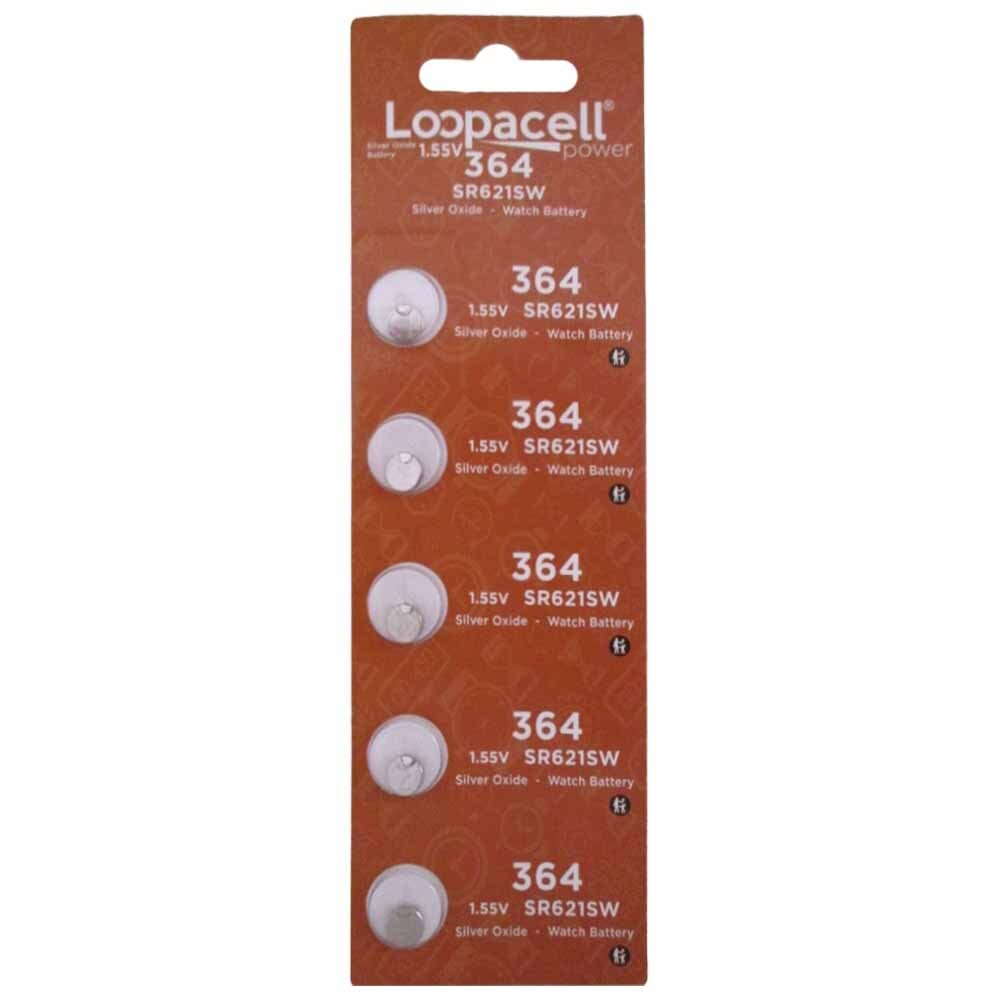 100 Pack 364 Silver Oxide Coin Button Watch Batteries 1.55V - Long Lasting Power for Watches, Calculators & Small Electronics - Bulk Wholesale Pack