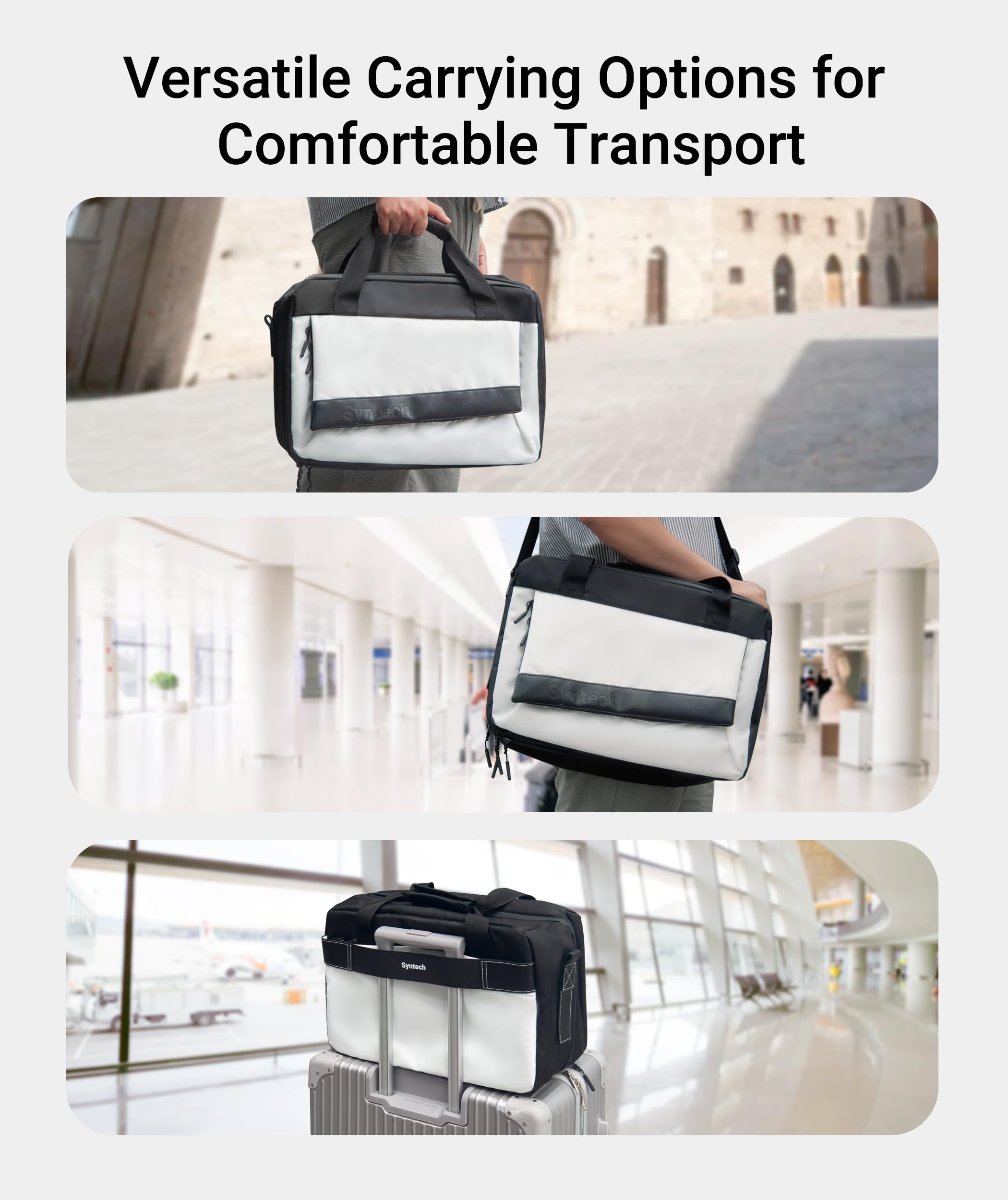 Syntech PS5 Carrying Case - Protective Travel Storage Bag for PS5 Pro/PS5 Slim/PS5 Disc & Digital Edition/PS4 Console, Controllers, Headset & Game Discs - Large Capacity Organizer for Gaming Accessories - Perfect for Travel, Storage & Protection