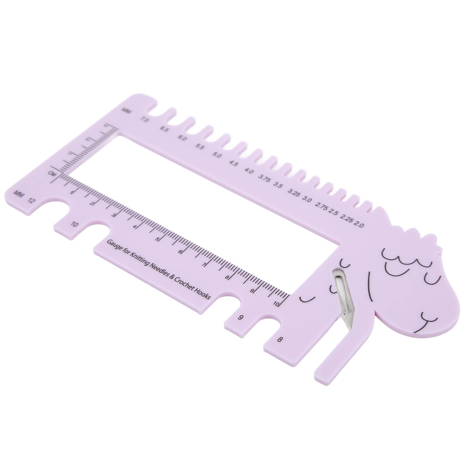 Purple Plastic Crochet Ruler with Clear Number Markings - Durable Multi-Purpose Measuring Tool for Knitting, Sewing & Crafts | Perfect for Home DIY Projects & Professional Use