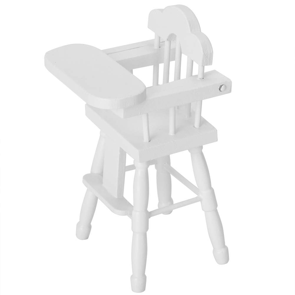 1/12 Scale Doll High Chair - Miniature Dining Chair for Reborn Girl Dolls Accessories | Perfect for Dollhouse, Playroom & Collectible Displays