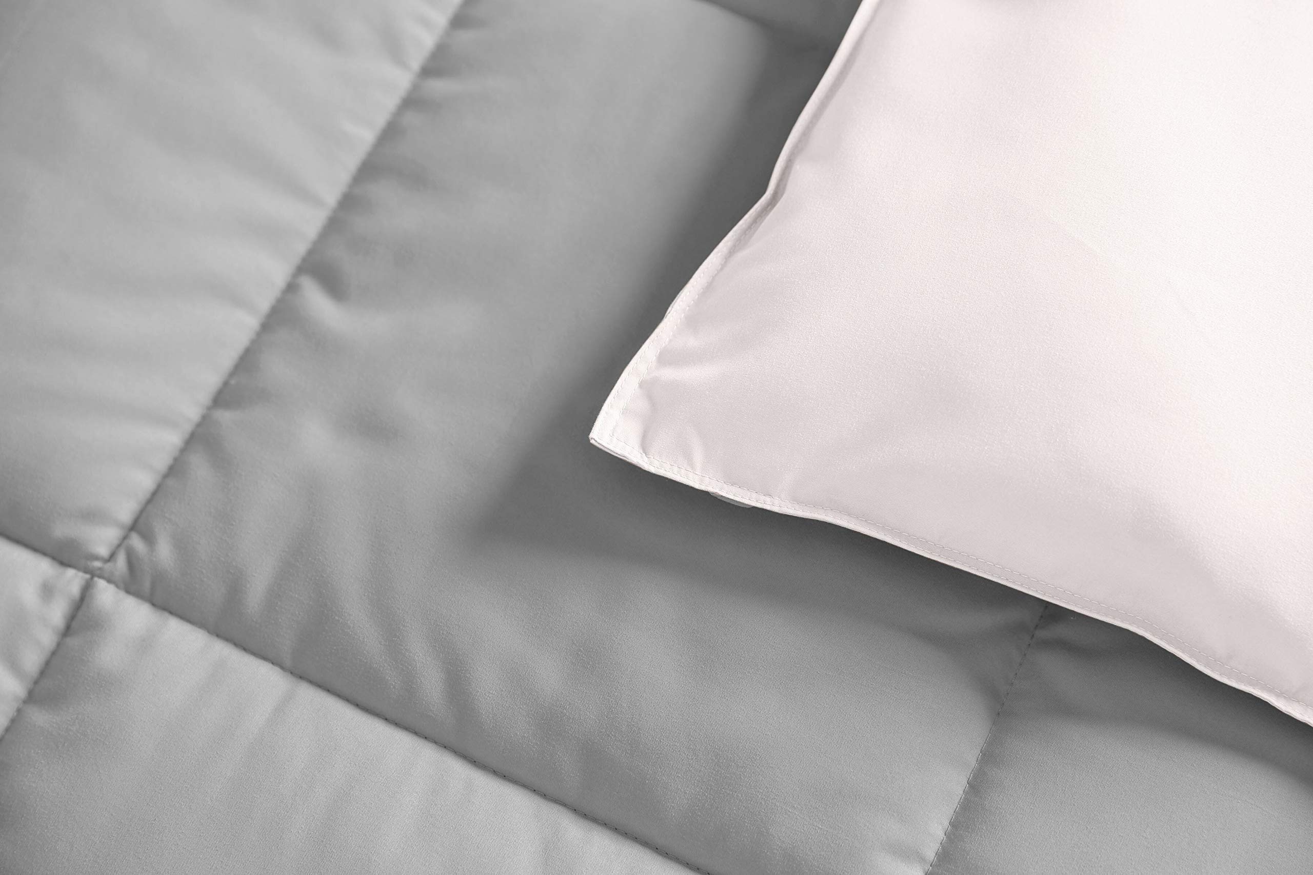 Royal Hotel Bedding Reversible Baby Blanket Set of 2 - Hypoallergenic Down Alternative Infant Blanket 30x40 Inches, Medium Warmth (Gray & White) - Perfect for Nursery, Stroller & Travel Use