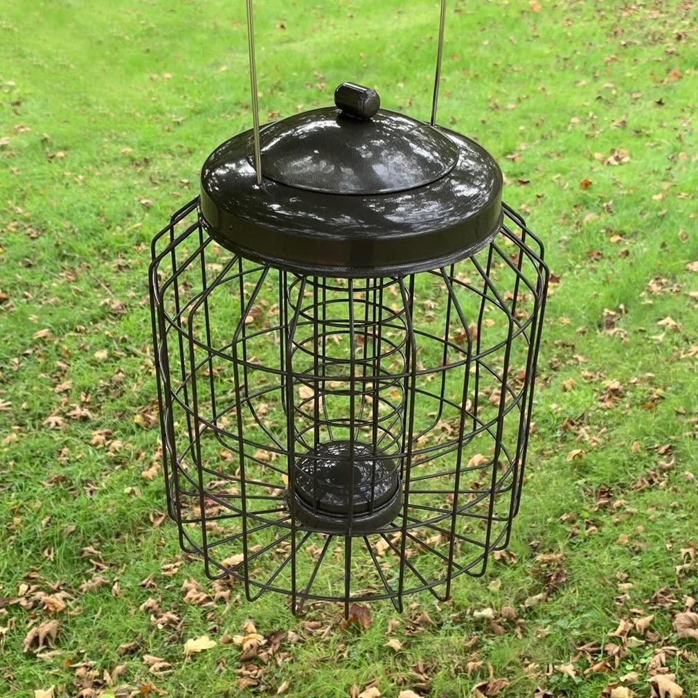 Premium Squirrel-Proof Suet Feeder Cage - Heavy Duty Metal Bird Feeder for Outdoor Use - Ideal for Backyards, Gardens, and Bird Watching Enthusiasts
