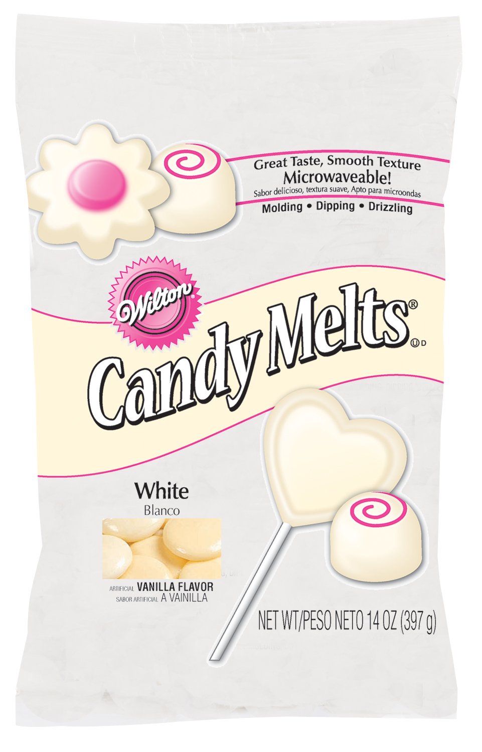 Wilton White Candy Melts - 1 lb Bulk Pack for Cake Decorating, Chocolate Dipping & Candy Making - Perfect for Baking, Desserts, and DIY Treats