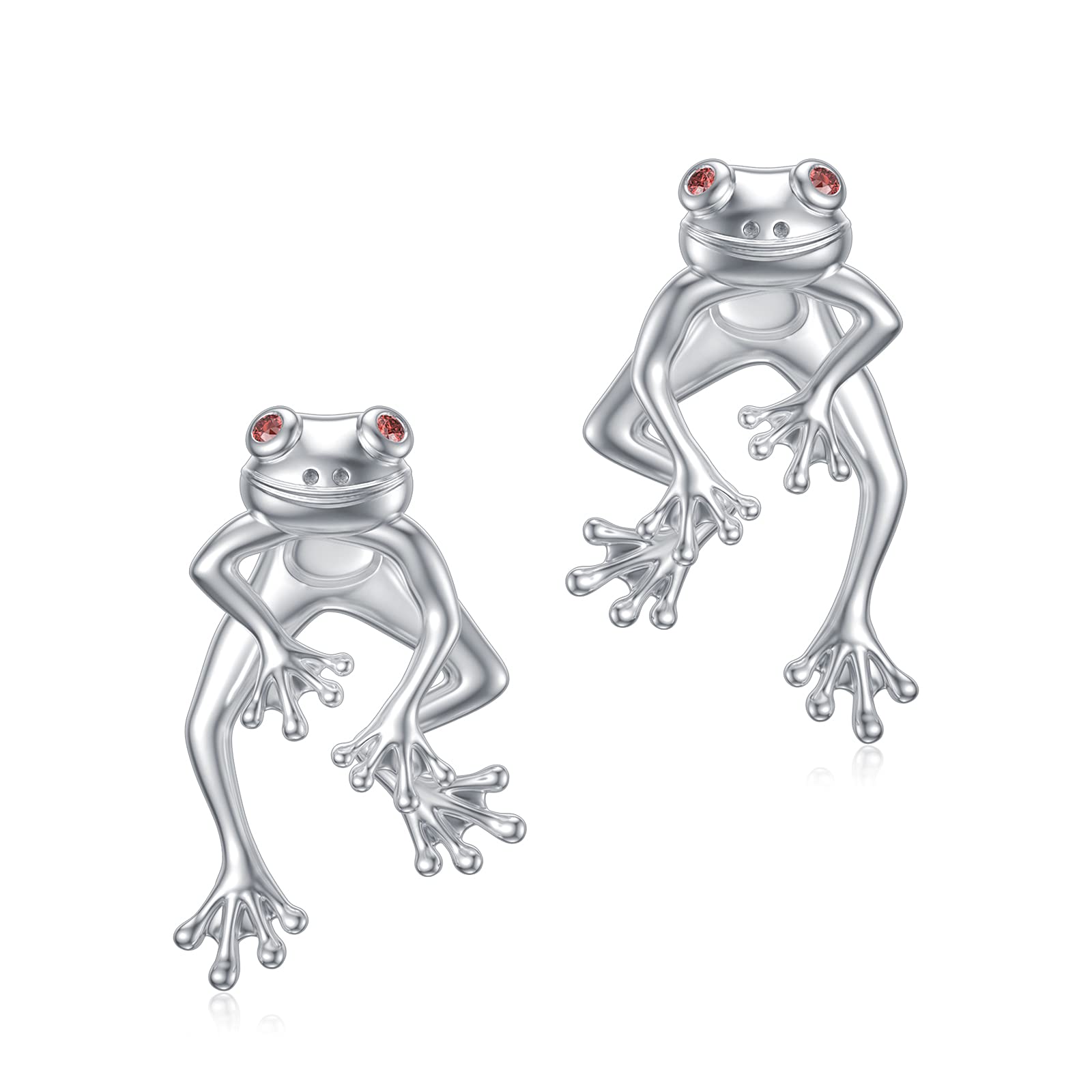 925 Sterling Silver Frog Stud Earrings - Cute Animal Jewelry for Women | Fun & Unique Gift for Nature Lovers, Perfect for Everyday Wear & Special Occasions