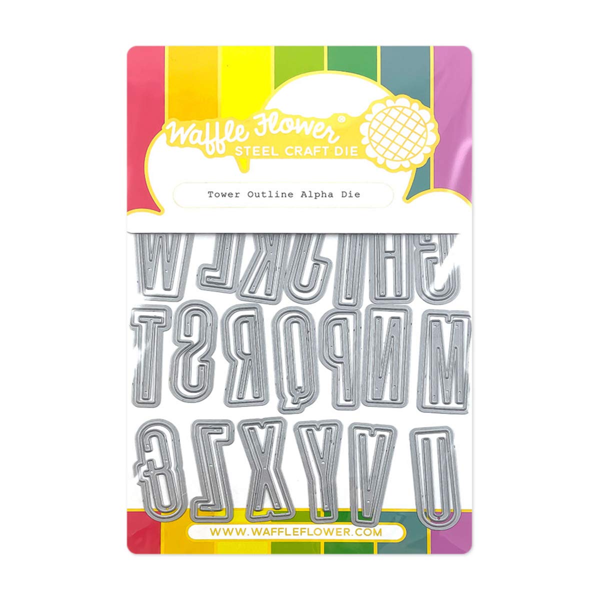 Waffle Flower Tower Outline Alpha Die - Crafting Die for Scrapbooking, Card Making & DIY Projects | Perfect for Paper Crafts, Invitations & Home Decor