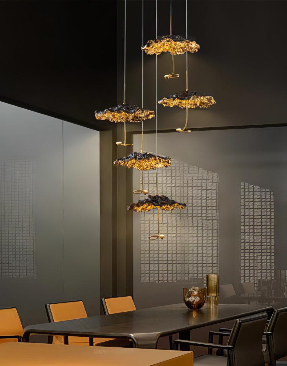 Brass Aviary Constellation Chandelier - Elegant Celestial Lighting Fixture for Dining Room, Bedroom or Living Room Decor