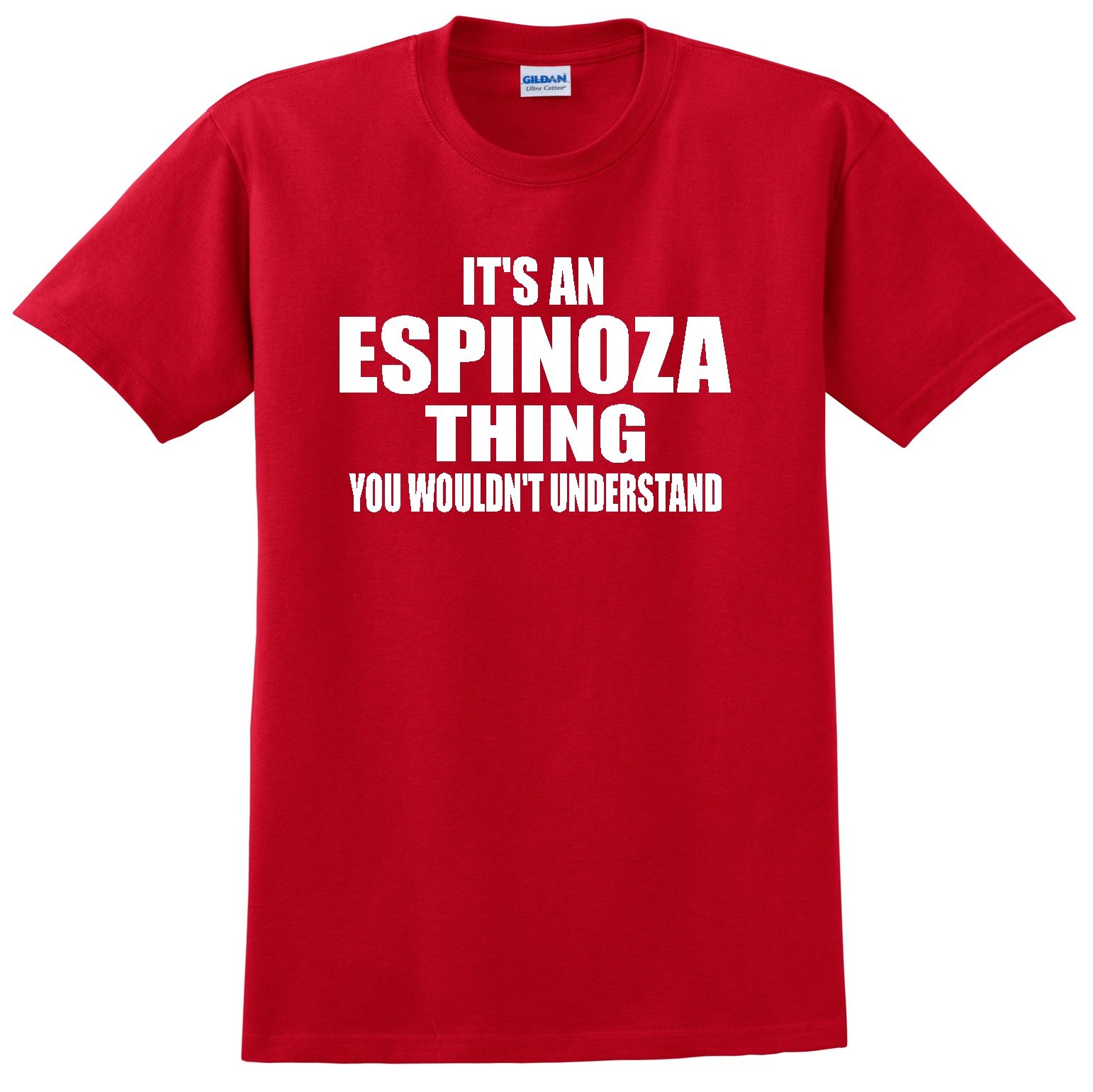 Espinoza Red Cotton T-Shirt for Men - Soft & Comfortable Casual Tee for Everyday Wear, Gym, and Outings