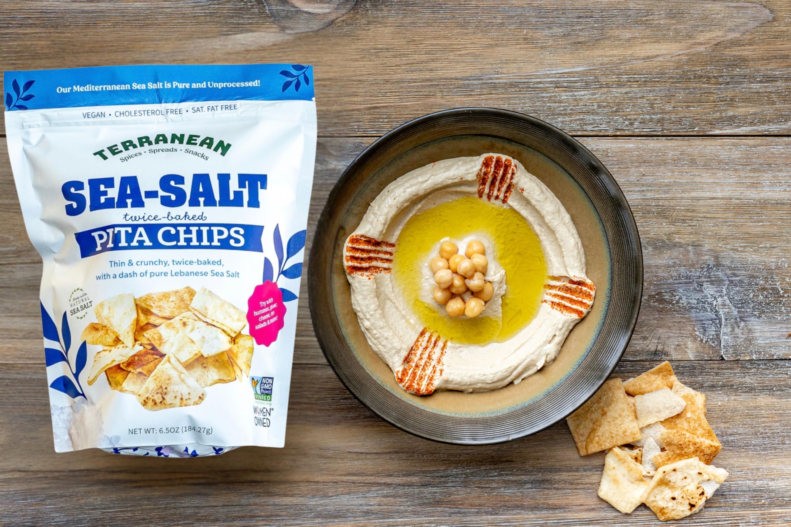 Terranean Herbs Pita Chips - Authentic Twice Baked, Thin & Crunchy Mediterranean Snacks (Assorted 3 Pack) | Perfect for Parties, Picnics & Healthy Snacking