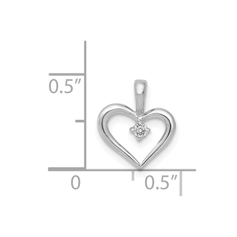 14K Rose Gold AA Diamond Heart Pendant Necklace for Women - Elegant Valentine's Day Gift, Anniversary Jewelry & Everyday Luxury Wear