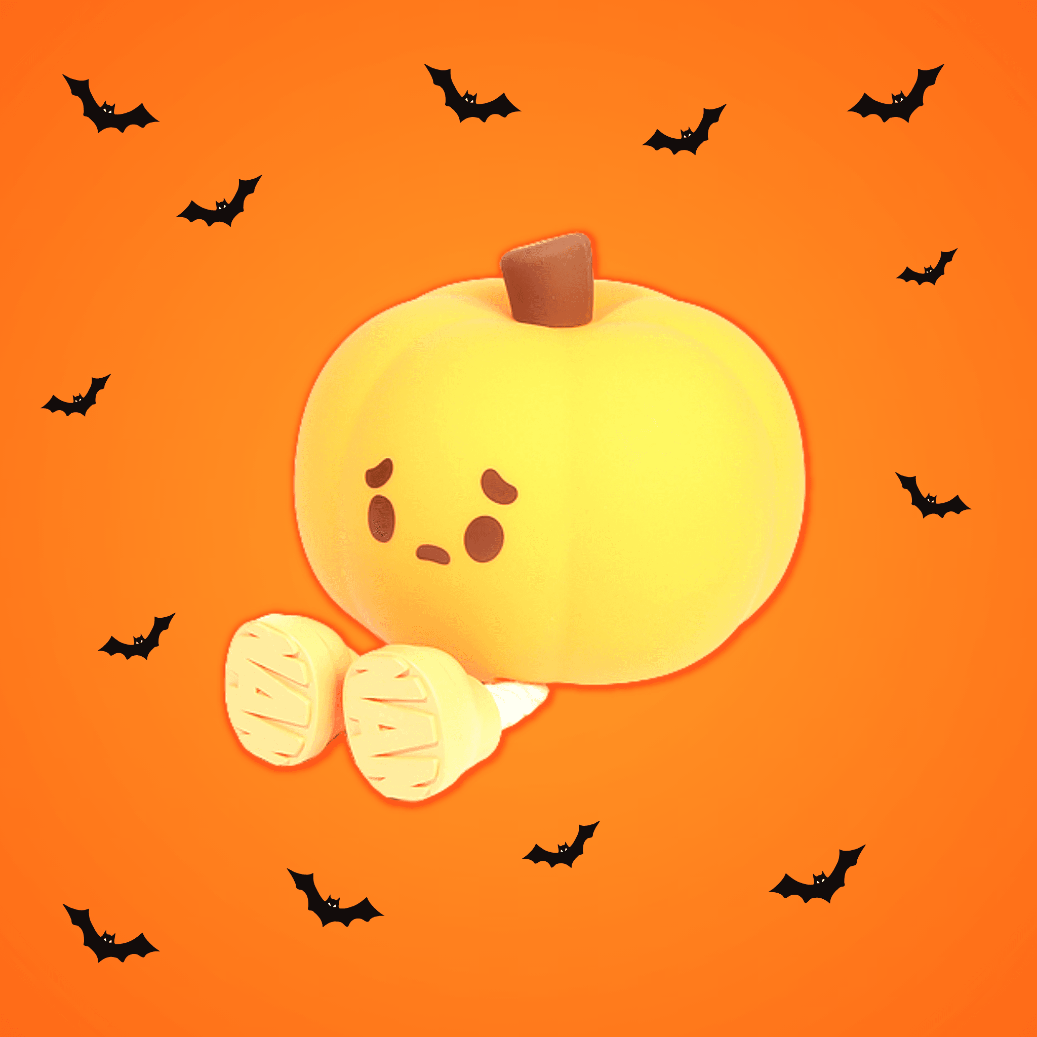 Cute Pumpkin Night Light - Halloween LED Decor for Kids Room, Bedside, Party - Warm White Glow for Cozy Ambiance