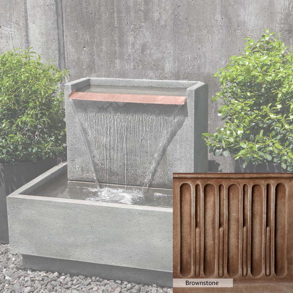 Campania International Falling Water Fountain II - Outdoor Garden Waterfall Feature for Patio, Yard, and Landscape Decor | Relaxing Water Sounds for Backyard Oasis