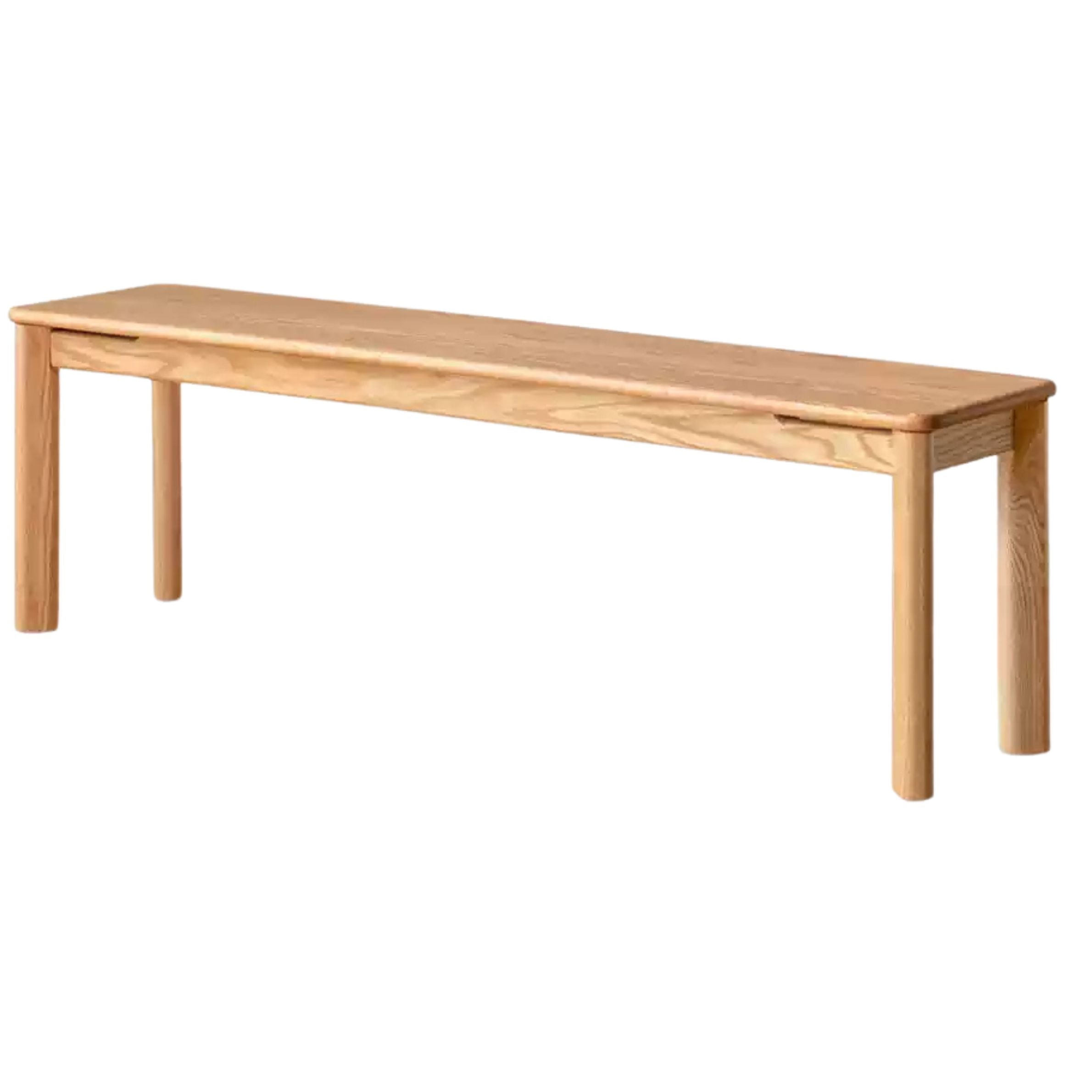 Modern Oak Solid Wood Long Bench - Durable & Stylish Entryway, Dining, or Living Room Seating Furniture for Home Decor