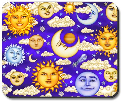 Dan Morris Art Plates Sun Mouse Pad - Non-Slip Gaming & Office Desk Mat for Computers, Laptops - Perfect for Work, Gaming & Home Office Decor
