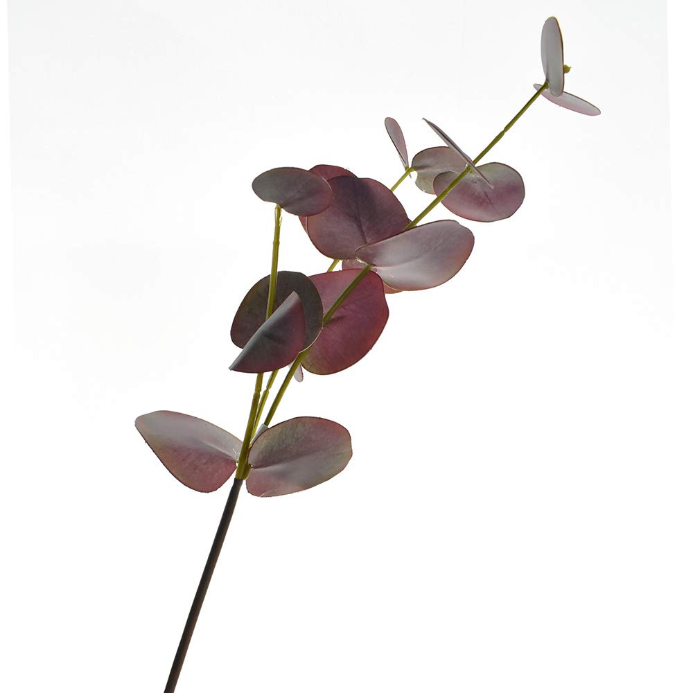 Homeford Artificial Eucalyptus Spray - 18 Inch Burgundy Faux Greenery for Home Decor, Wedding Centerpieces & Floral Arrangements