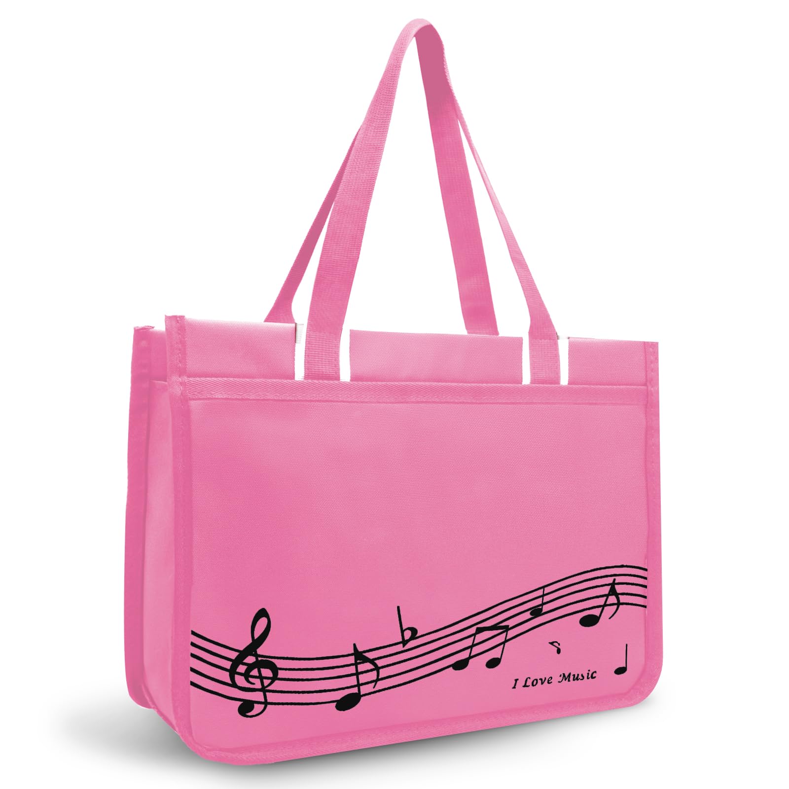 **BestSounds Waterproof Piano Bag with Zipper - Music Book Tote for Students, Kids & Women - Perfect Gift for Musicians (Pink) - Ideal for Piano Lessons, Performances & Travel**
