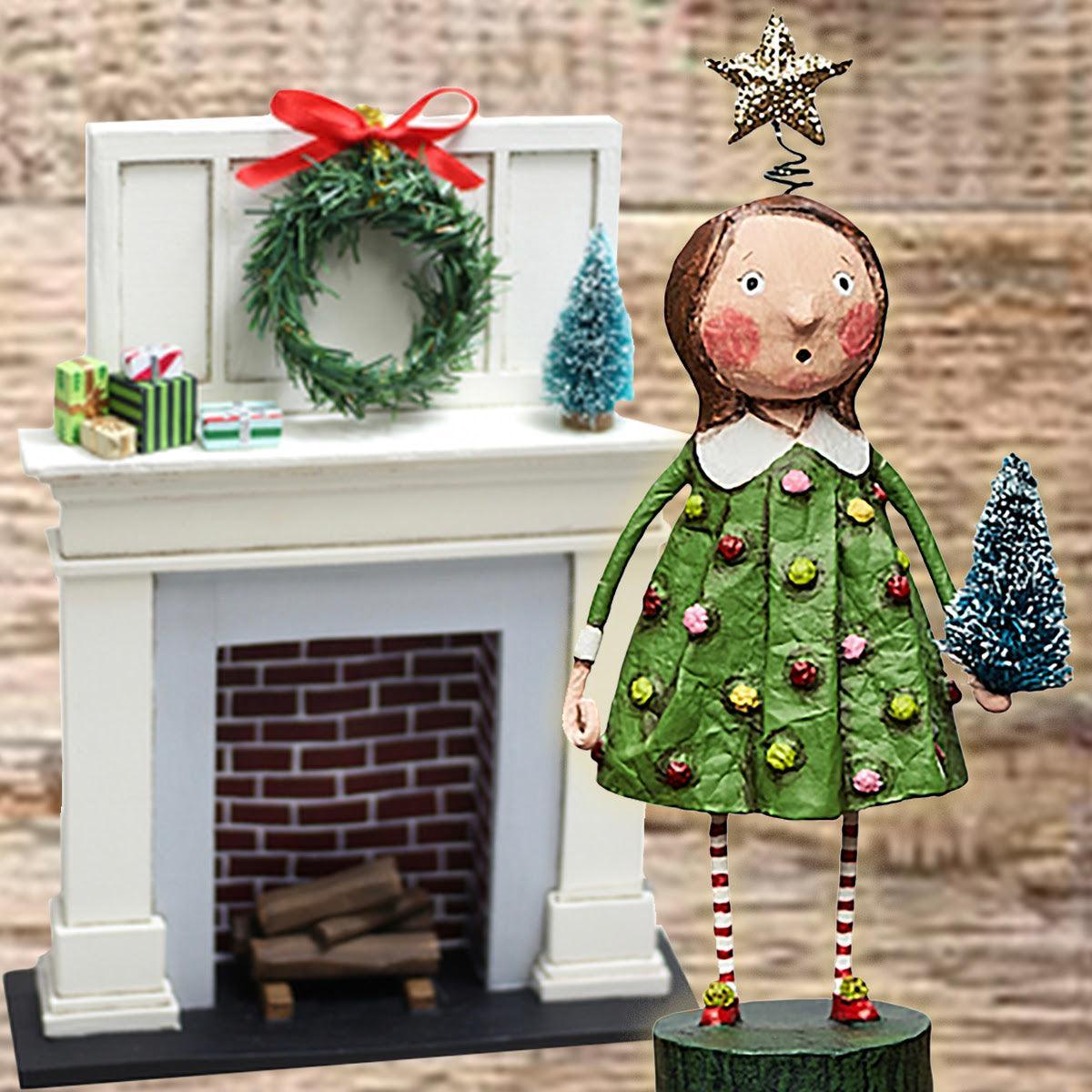 Chrissy Christmas Figurine by Lori Mitchell - Hand-Painted Holiday Collectible - Perfect for Christmas Decor, Gift Giving & Home Display