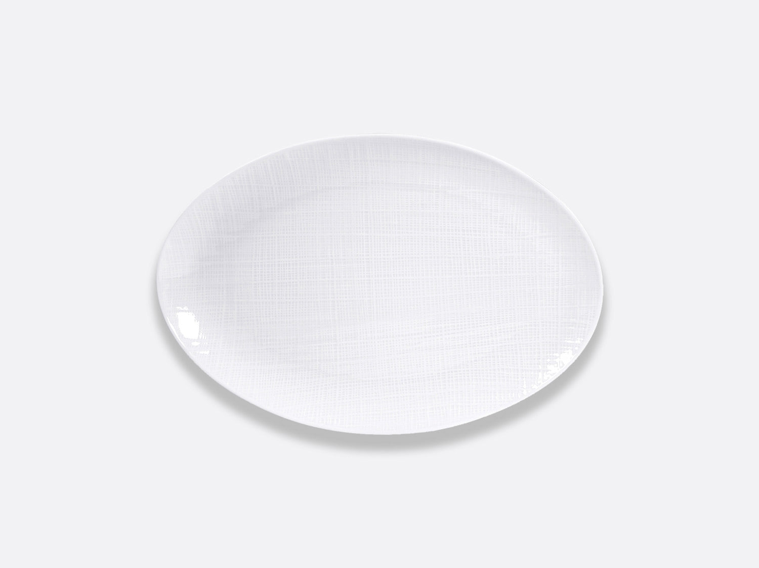 Bernardaud White Organza Oval Platter - 15 Inch Diameter Elegant Serving Tray for Dinner Parties, Wedding Receptions & Holiday Entertaining