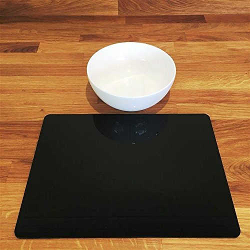 Premium Black Rectangular Placemat Set - Large Size (8-Pack) for Dining Table, Kitchen, and Party Decor - Durable & Stylish Table Mats