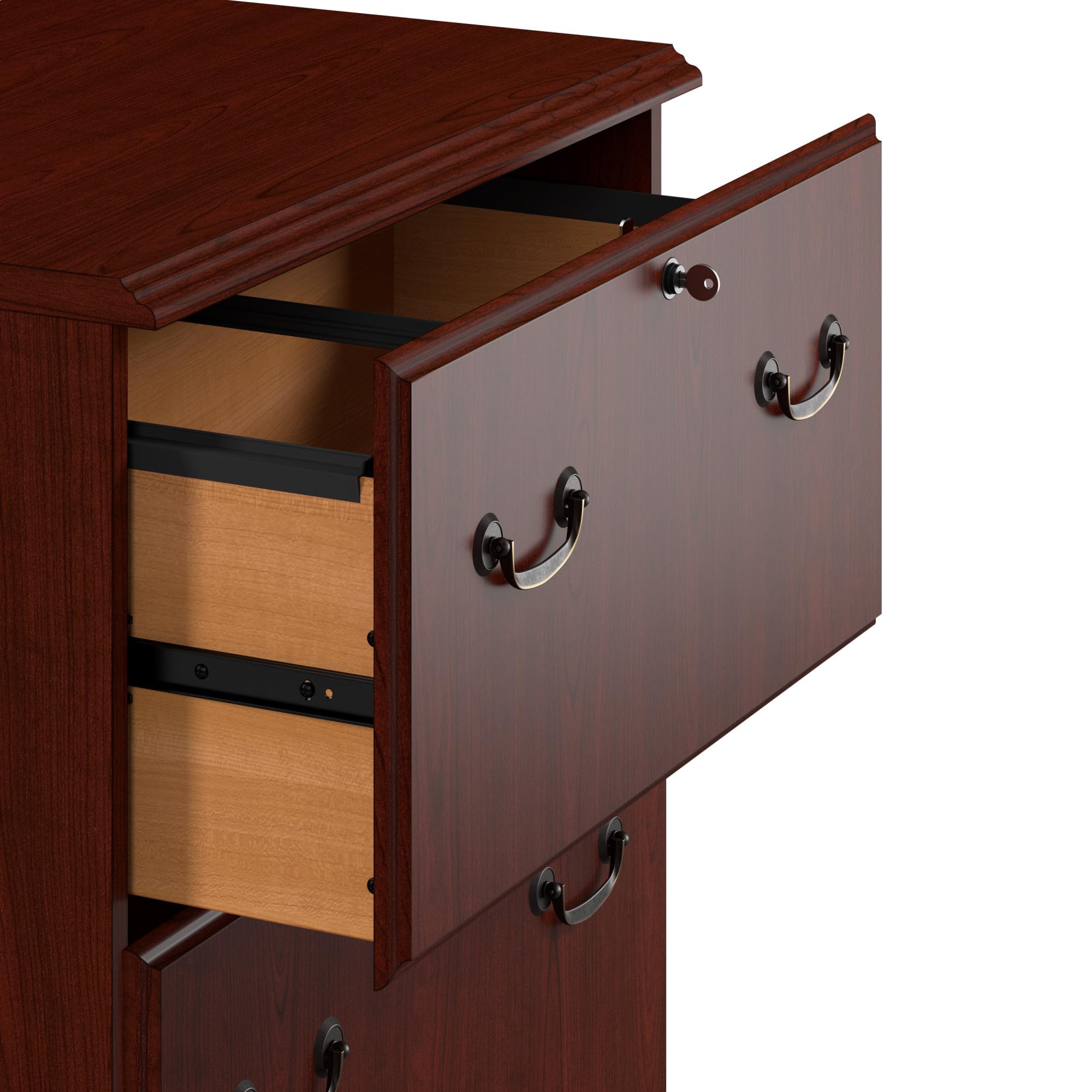 Bush Business Furniture Arlington 2-Drawer Lateral File Cabinet - Harvest Cherry Finish, Letter/Legal/A4 Size Document Storage for Home Office & Professional Workspaces | Perfect for Organizing Files, Contracts, and Office Supplies