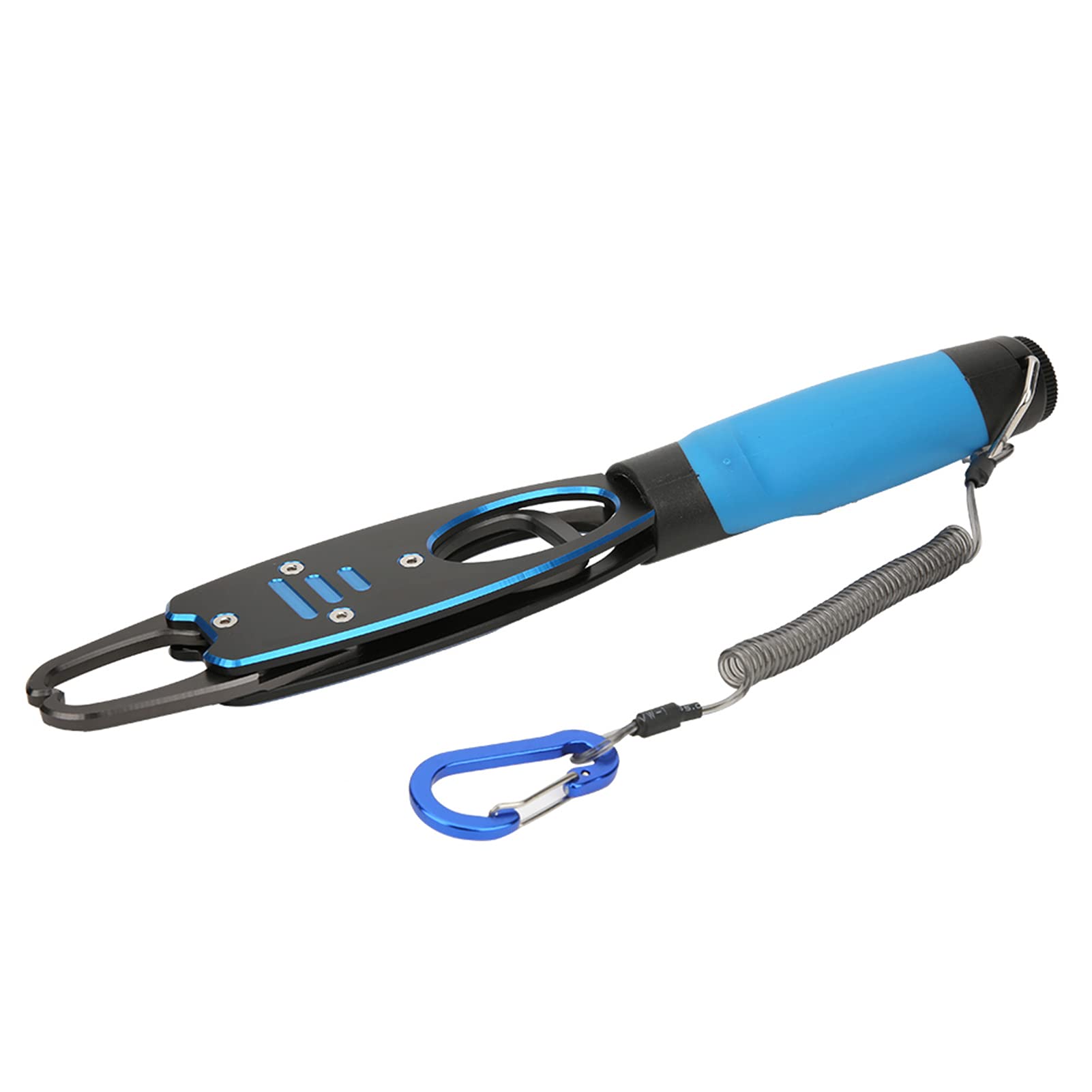 Premium Aluminum Alloy Fishing Pliers - 33mm Adjustable Opening, High Elastic Fishing Rope & CNC Machined for Saltwater/Freshwater Fishing, Kayak, Boat & Outdoor Adventures