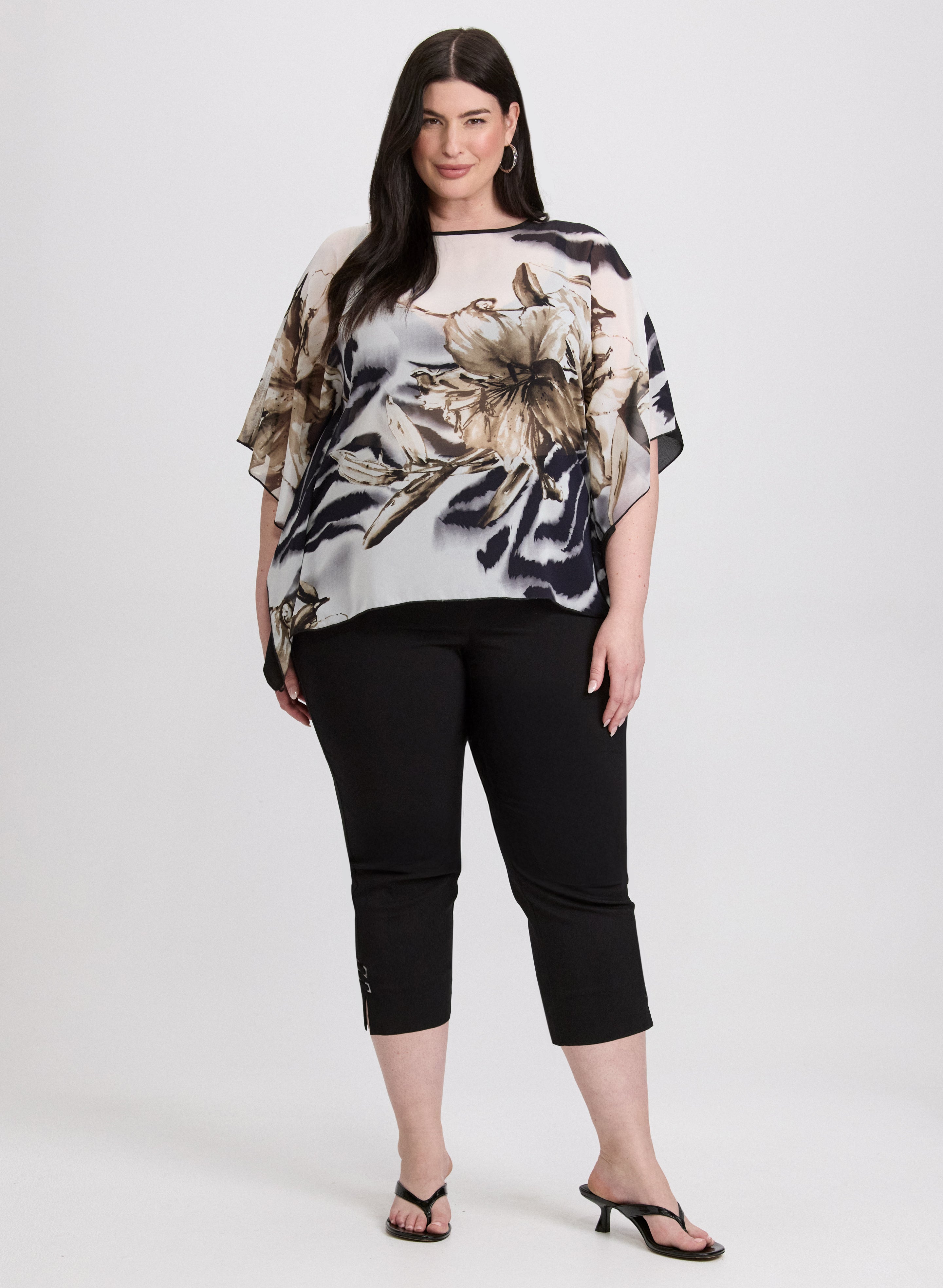 Floral Print Front Blouse for Women - Elegant Flowy Top for Spring & Summer - Perfect for Office, Date Night & Casual Outings