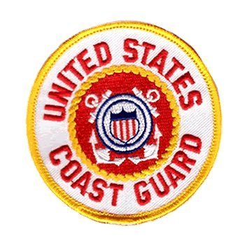 US Coast Guard Embroidered Iron-On Patch - Military Uniform & Jacket Badge for DIY Sewing & Customization