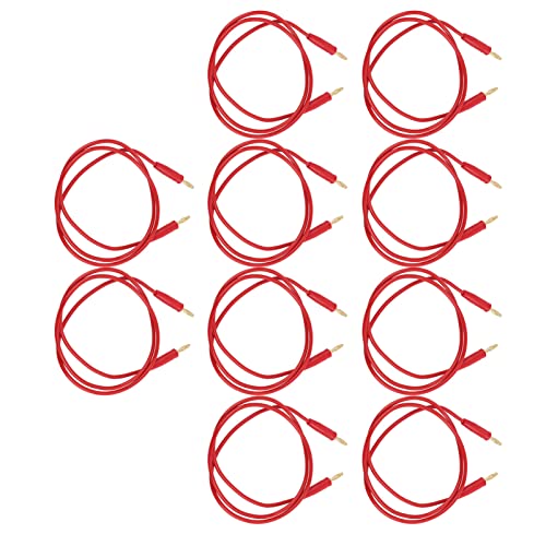 Banana Plug Test Leads 10 Set - Brass Core 1000V Multimeter Wires for Electrical Testing