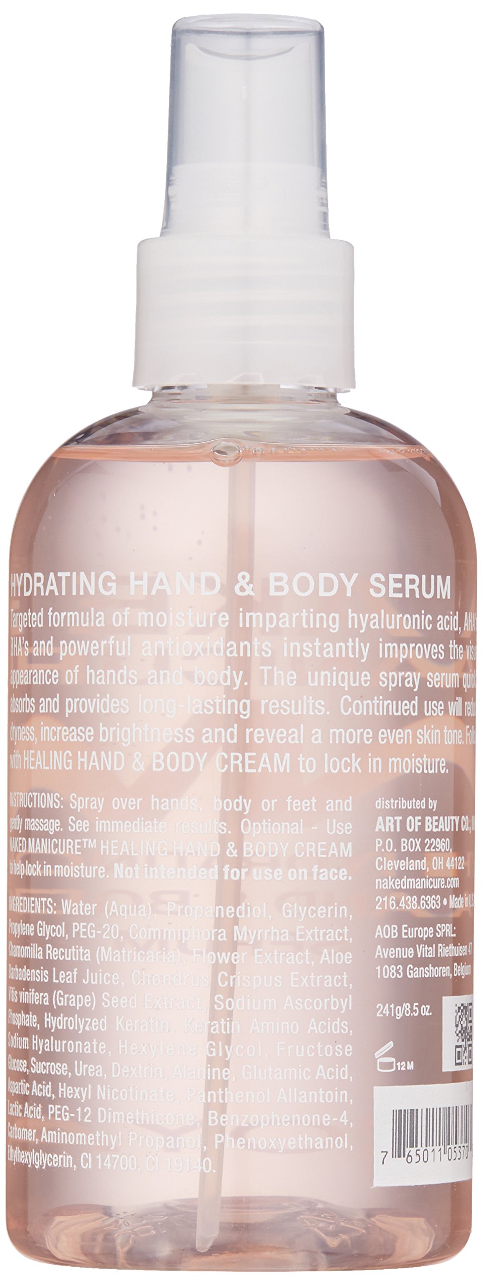 ZOYA Naked Manicure Hydrating Hand and Body Serum - 8.5 Fl Oz | Moisturizing Treatment for Dry Skin, Cuticle Care & Nail Health | Perfect for Salon, Spa & At-Home Self Care