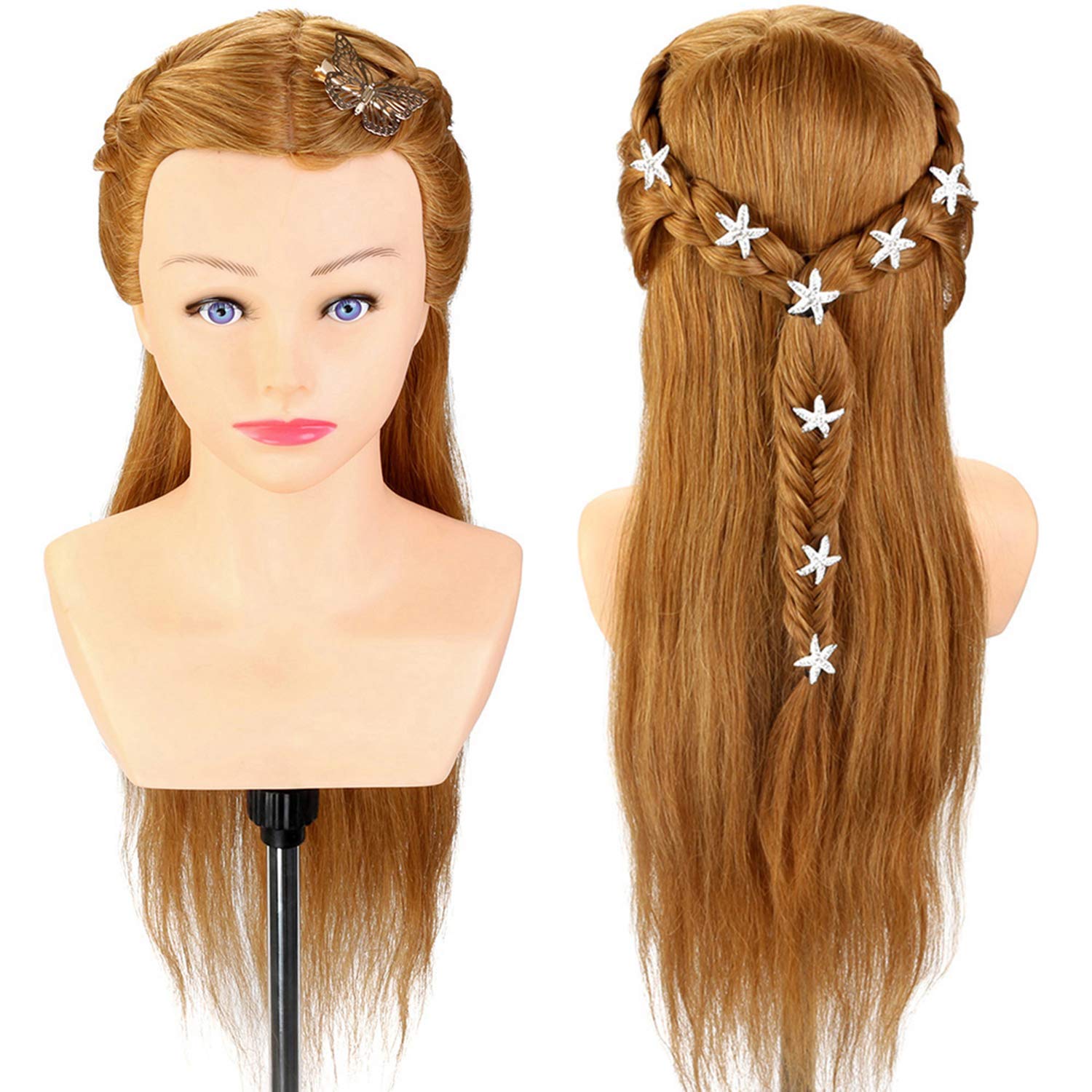 Pema Heavy Duty Adjustable Metal Wig Stand Tripod - Professional Mannequin Head Holder for Hair Extensions, Wigs Styling & Hairdressing Training - Perfect for Salon, Home Use & Cosplay (Black)