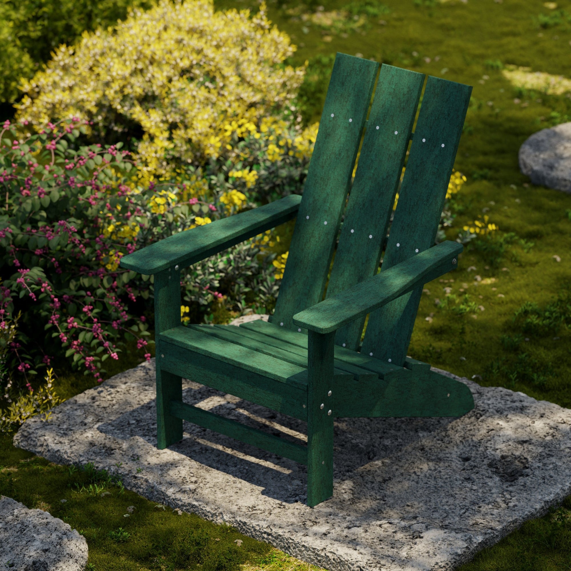 Freedom Modern Adirondack Chair - Weather-Resistant Outdoor Lounge Chair for Patio, Garden & Poolside Relaxation | Comfortable & Durable Polywood Furniture