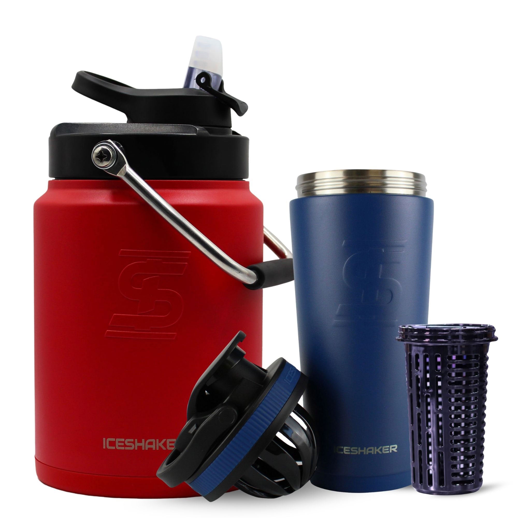 Premium Ice Shaker Hydration Pack - Insulated Water Bottle for Gym, Workout & Outdoor Sports - Leakproof & BPA-Free Shaker Cup for Protein Shakes & Cold Drinks