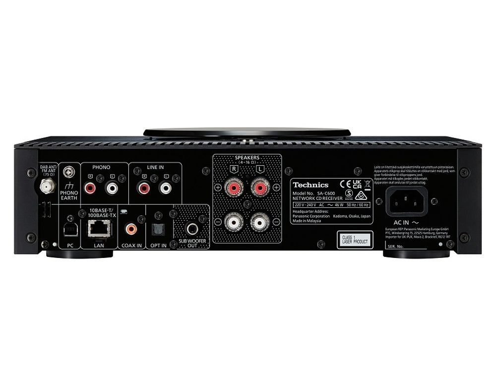 Technics SA C600 High-Fidelity Stereo Receiver - Premium Audio Equipment for Home Theater & Music Listening | Perfect for Living Rooms, Studios & Entertainment Spaces