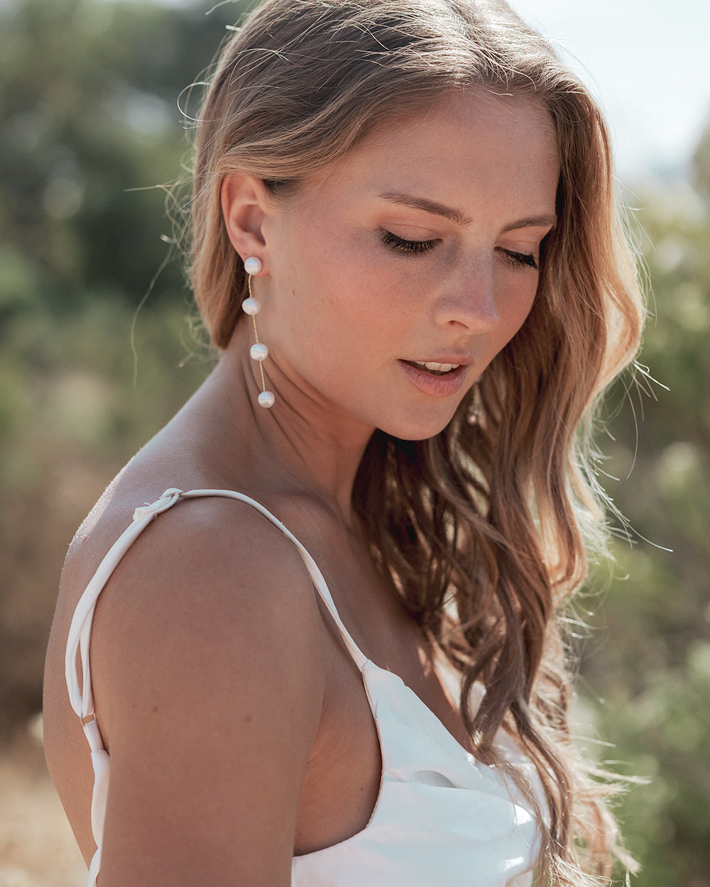 Krista Pearl Dangle Earrings for Women - Elegant Drop Pearl Jewelry for Party, Wedding & Special Occasions