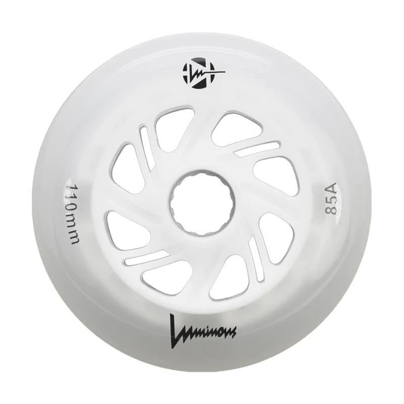 Glow in The Dark 110mm LED Inline Skate Wheels - Light Up Roller Skates for Night Skating, Raves & Outdoor Fun