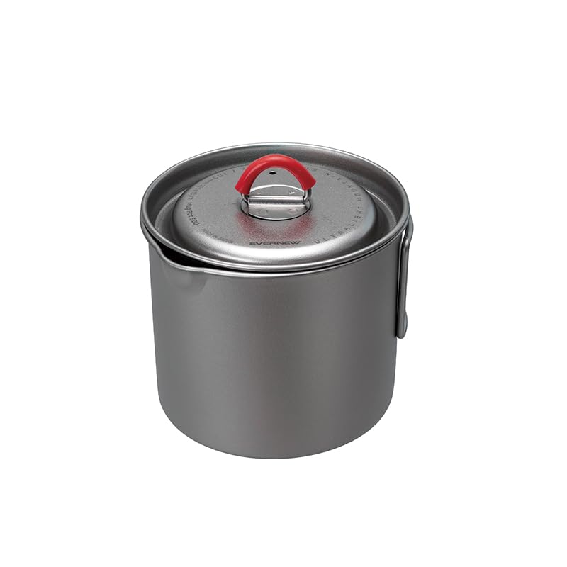 Evernew Titanium Camping Mug Pot Stove Set - 500ml Ultralight Backpacking Cookware for Hiking, Camping & Outdoor Adventures | Perfect for Coffee, Tea & Meals on the Go