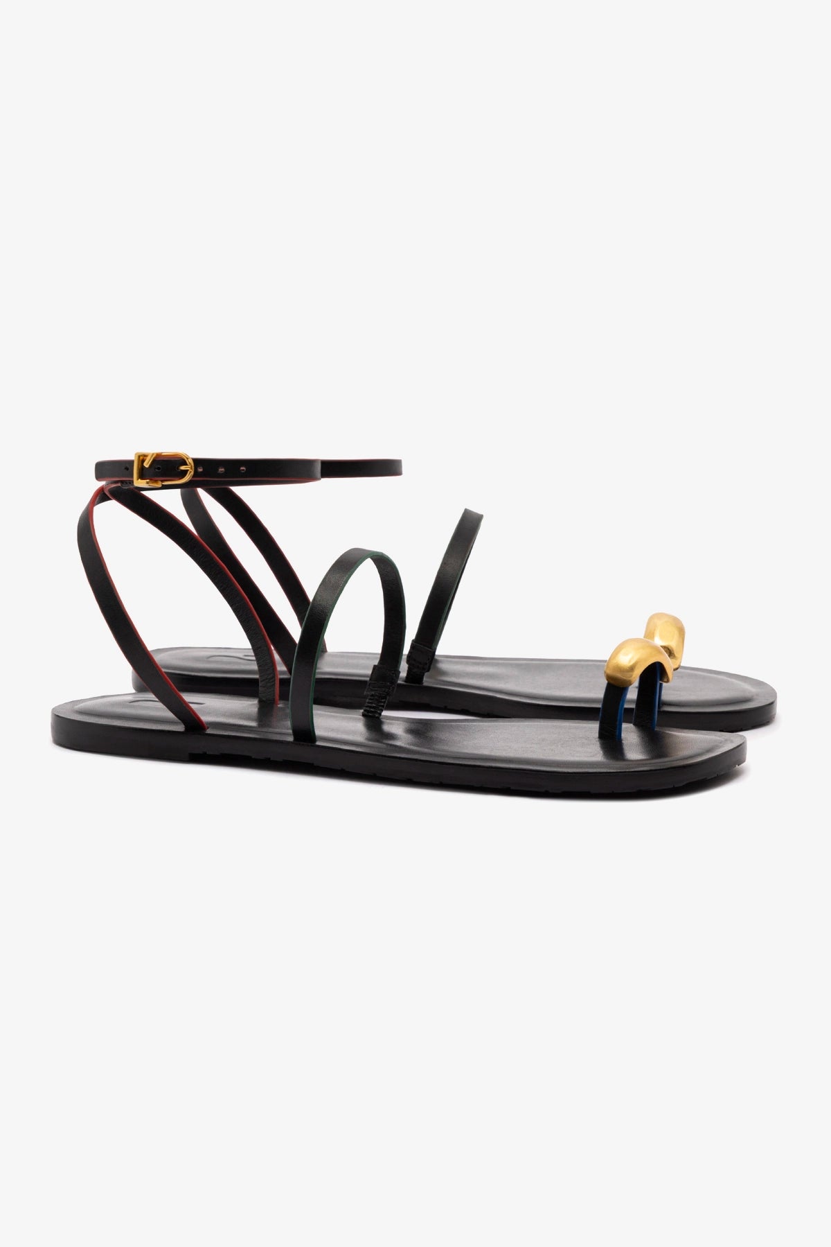 Biarritz Flat Sandal - Women's Black Leather Sandals for Casual Wear & Beach Outings