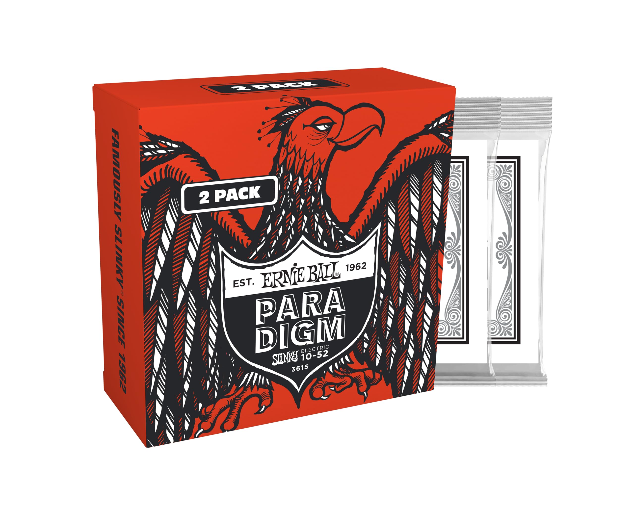 Ernie Ball Skinny Top Heavy Bottom Slinky Paradigm Electric Guitar Strings 10-52 Gauge (2 Pack) - Amazon Exclusive | Perfect for Rock, Metal & Heavy Riffs