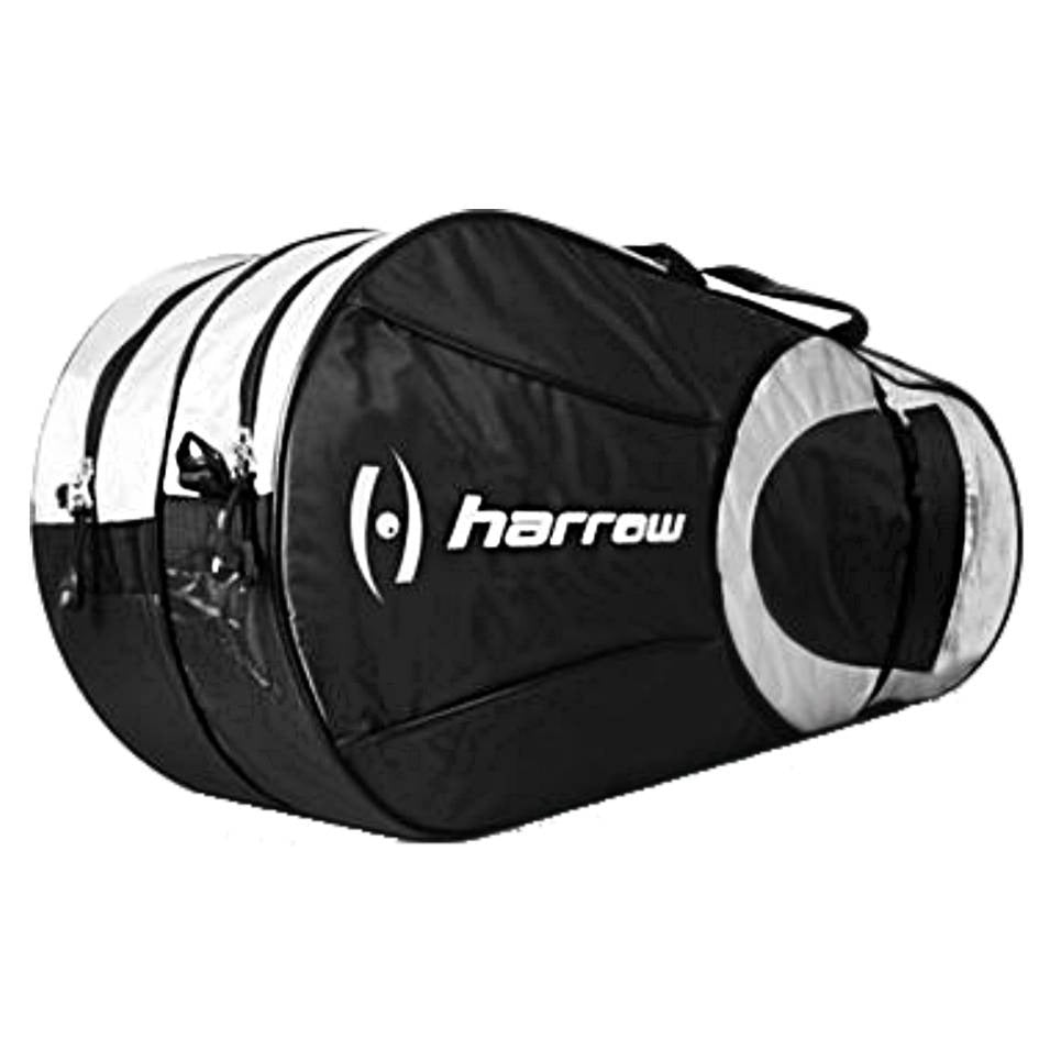 Harrow 6 Pack Tennis Racquet Bag - Black/Silver - Durable Sports Equipment for Tennis Players | Perfect for Tournaments, Practice & Gym Storage