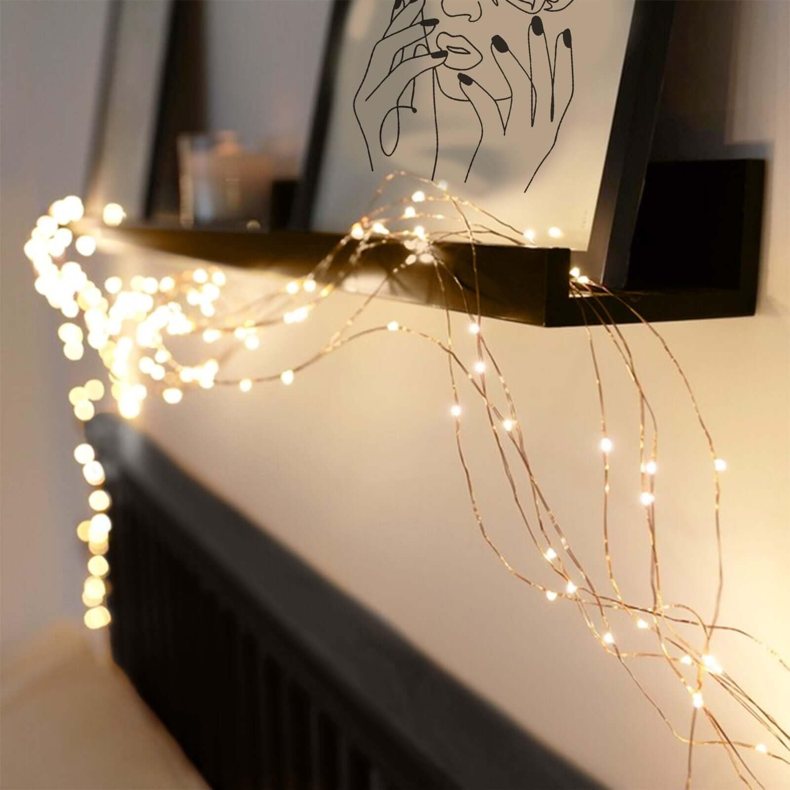Efavormart 200 LED Warm White Fairy Lights for Wedding Party Decor - Battery Operated String Lights